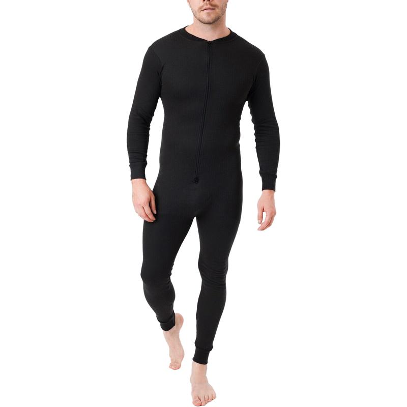 Mens Adults Thermal Underwear Onesie Thermal All In One Overall Body Suit Long Cotton Menswear 3