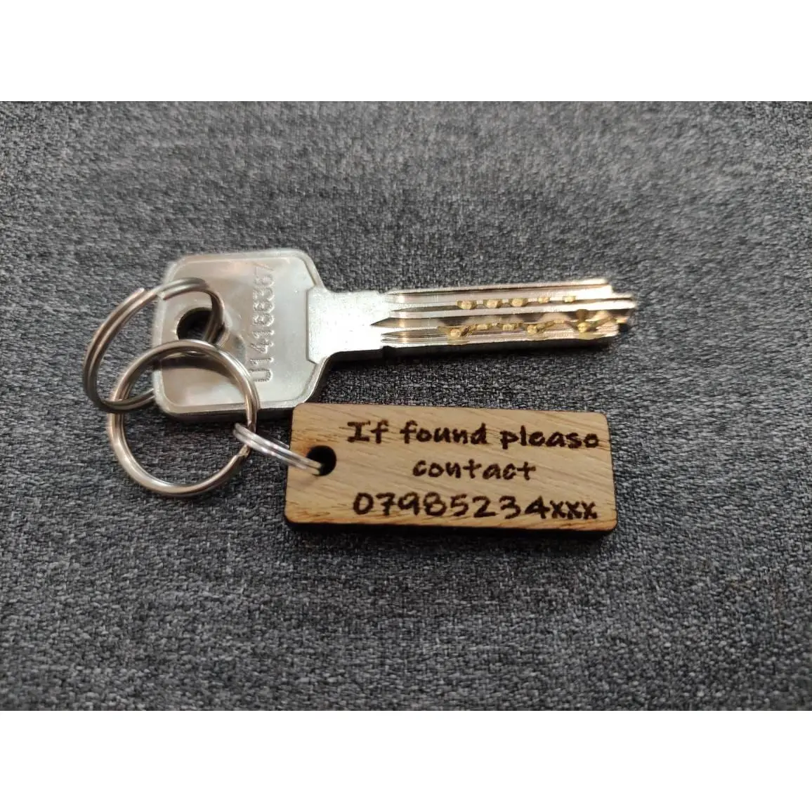 Personalised Lost Keys Finder Wooden Keyring