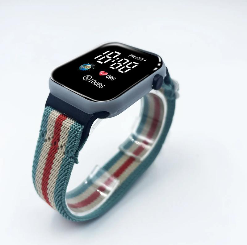 2024 OEM New Arrival Nylon Straps Elastic Band Sports Watch 5