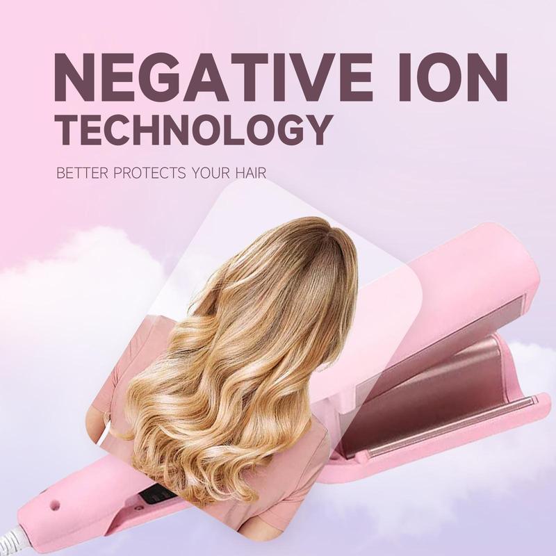 【Local Seller】French Wave Curling Iron, Egg-Roll Hairstyle Water Ripple V-Shaped, 4 Gears Temperature Fast Heating Ceramic Barrel, 32mm Mermaid Wave Wand for Long or Short Hair 3