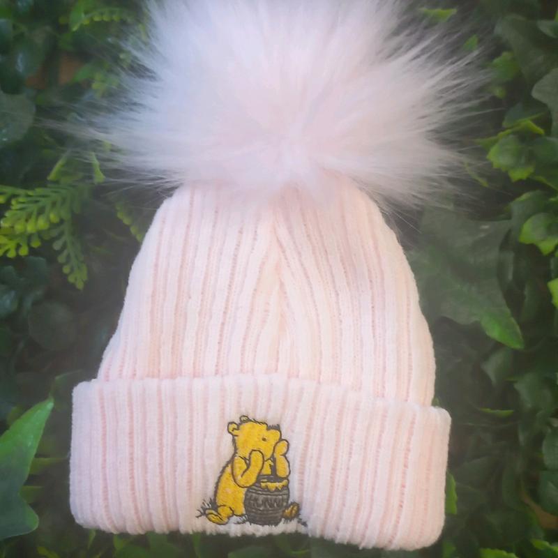 new item honey bear logo bennie hat newborn 8