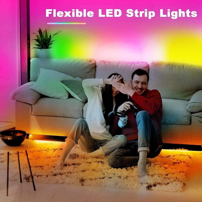 15m led Strip Lights with Remote & App Control, Music Sync with Mic ( 2x 7.5Mx ) 7
