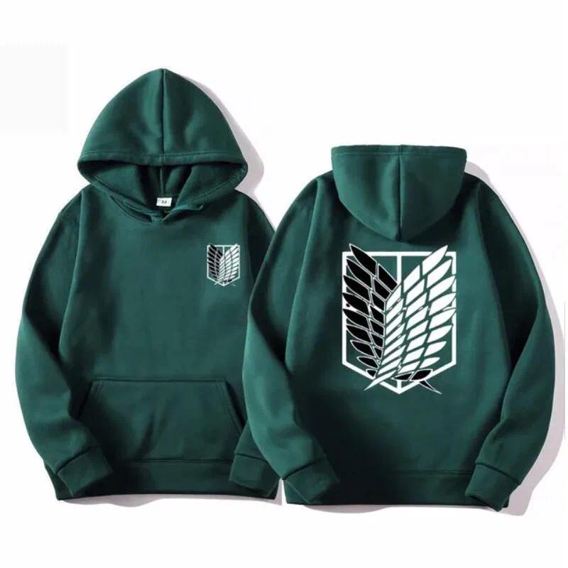 Attack on Titan Men's Hoodie Anime Hoodies Men Women Streetwear Pullover Harajuku Shingeki no Kyojin Hoodies Sweatshirt Clothes Menswear Tops Gamis Long Sleeve Casual Graphic Longsleeves Wetsuit 1