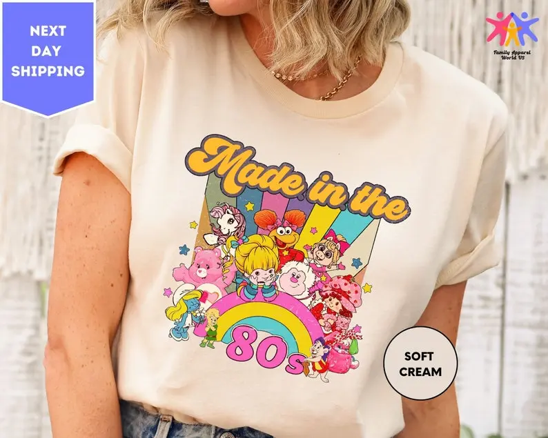 Made in the 80s Shirt, Birthday Shirt, 80s Party Rainbow Shirt, 80s Birthday Party Shirt, 80s Shirt, 80s Women Shirt, Birthday Gifts Shirts
