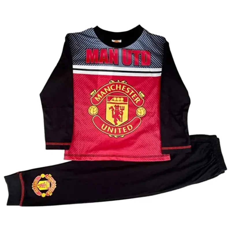 SCLClothing Boys Man UTD Football Pyjamas Set MUFC Manchester United F.C Official Club Merchandise Cotton Nightwear (Ages 4-12Y) Christmas Gift 2