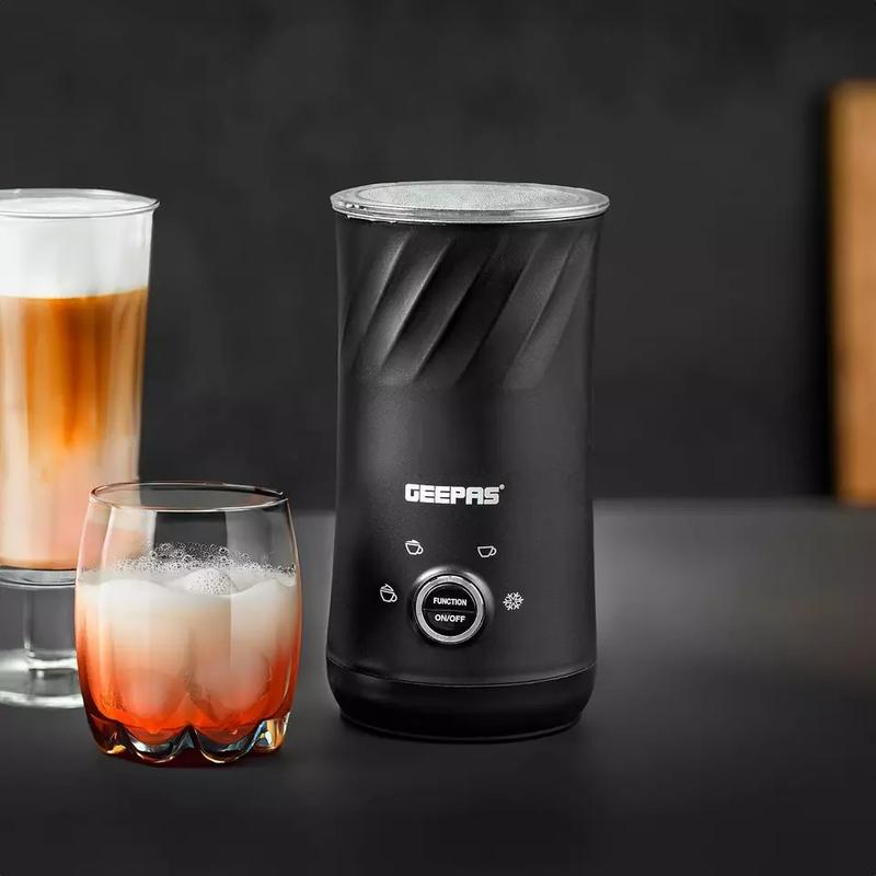 GEEPAS Electric Milk Frother/Steamer & Warmer Frothy Hot Chocolate Coffee Lattes 1