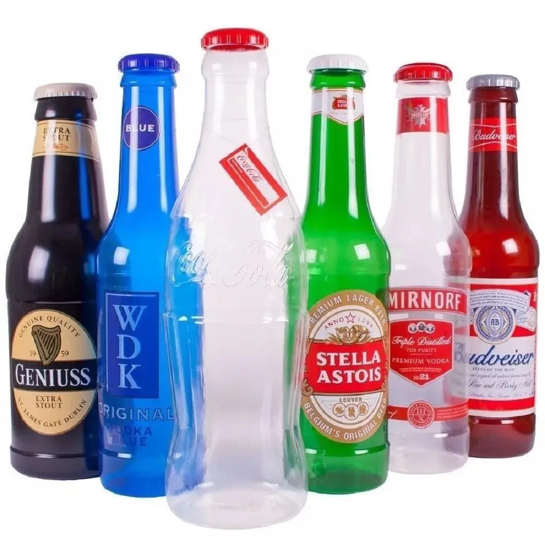 Giant 2Ft &1FT Wine Brands Money Coins Savings Plastic Bottle Box Pot Piggy Bank Decor Ornaments