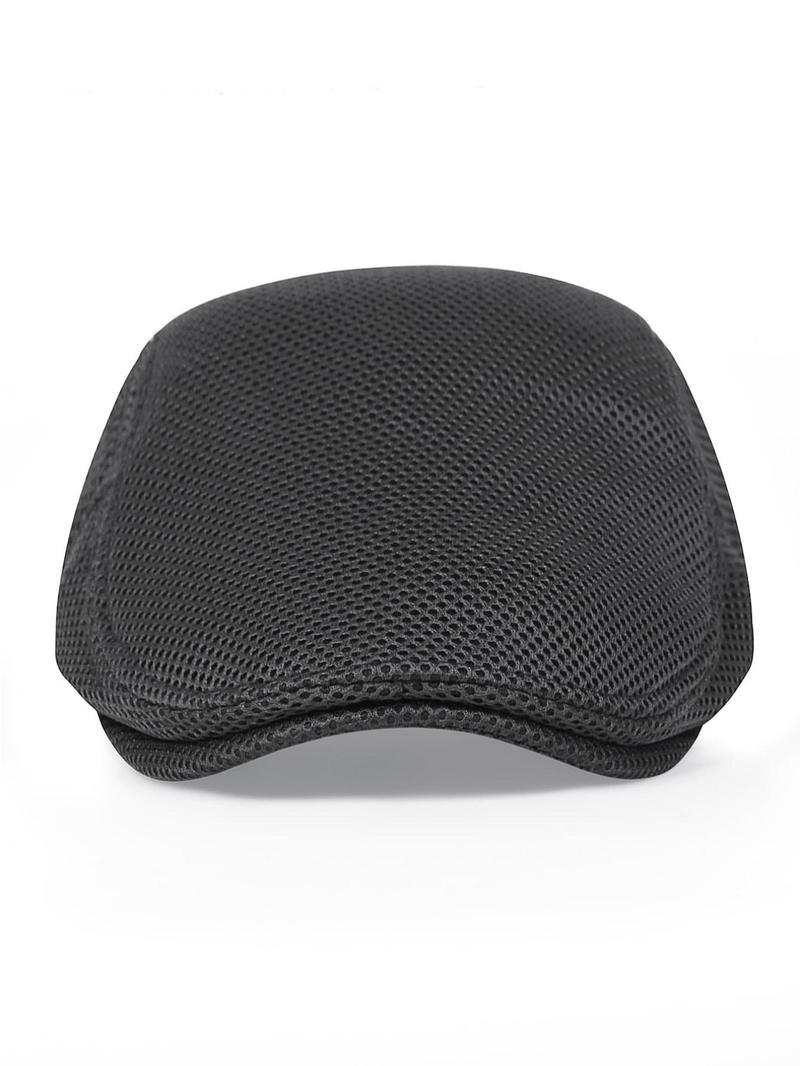 Product Introduction of Casual Plain Mesh Beret, Simple Outdoor Sports Adjustable Strap Sun Protection Cap for Men & Women, Simple Style Plain Color Casual Hat for Daily Wear  Hats for Women 8