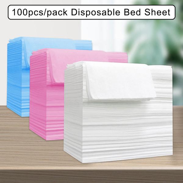 100pcs Disposable Breathable Bed Sheets for Salons and Spas - 80x190cm 0