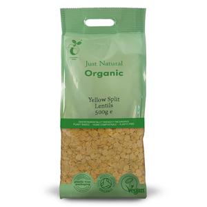 Just Natural Organic Lentils Yellow Split 500g