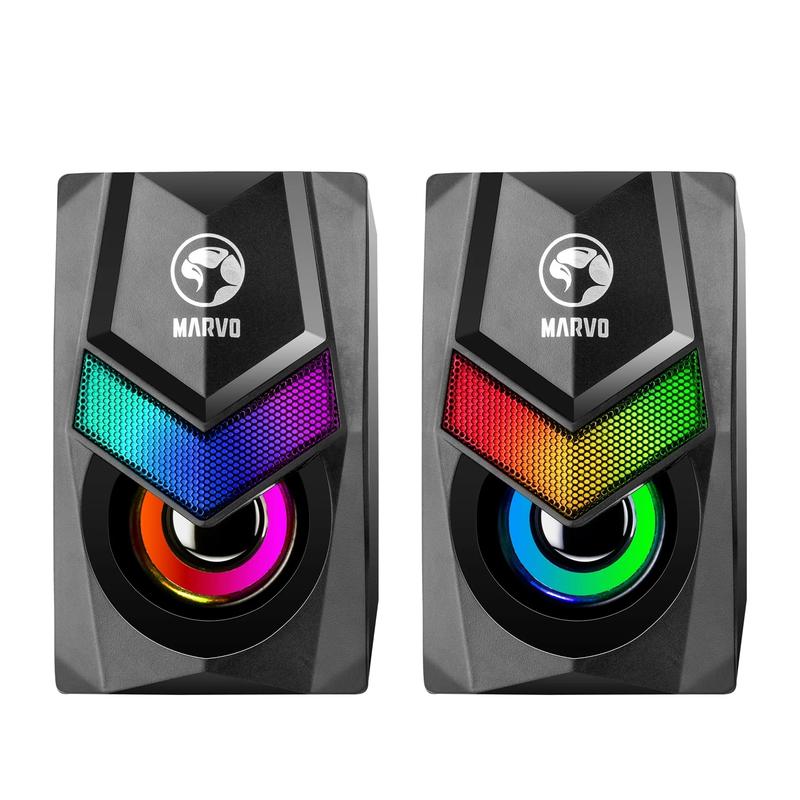 Marvo Scorpion SG-118 Gaming Speakers, USB Powered, 6W Output, 3.5mm Input, Black - Audio, Aesthetic Device 1