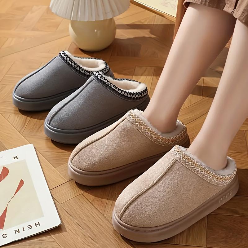 Product Introduction of Suitable For Both Men And Women, The New Home Warm Cotton Slippers In Winter, Fashionable Solid Color Cotton Shoe Footwear Flipflop 5