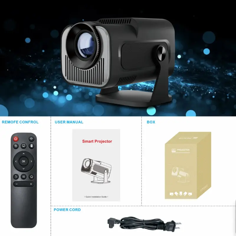 Transpeed Magcubic HY320 Smart Mini Projector 4K 1080P Native Portable DualWiFi6 BT5.0 Cinema Outdoor Portable 180° Rotable Projector Android Audio 7