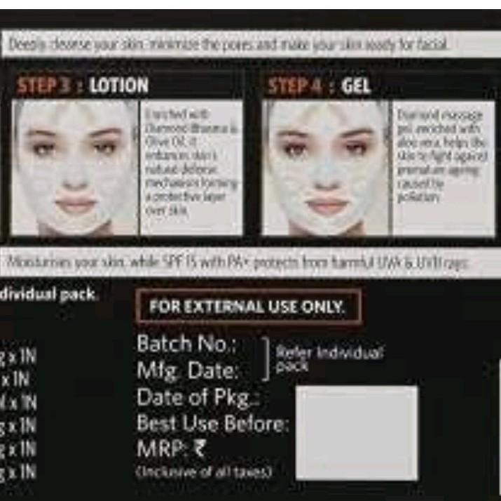 VLCC Party Glow Diamond Facial Kit  60g Moisturise Flawless Smooth Radiant Polish Glow Skin Skincare Cleansing Facial Wash Moisturizer Hydrating Cleanser 2