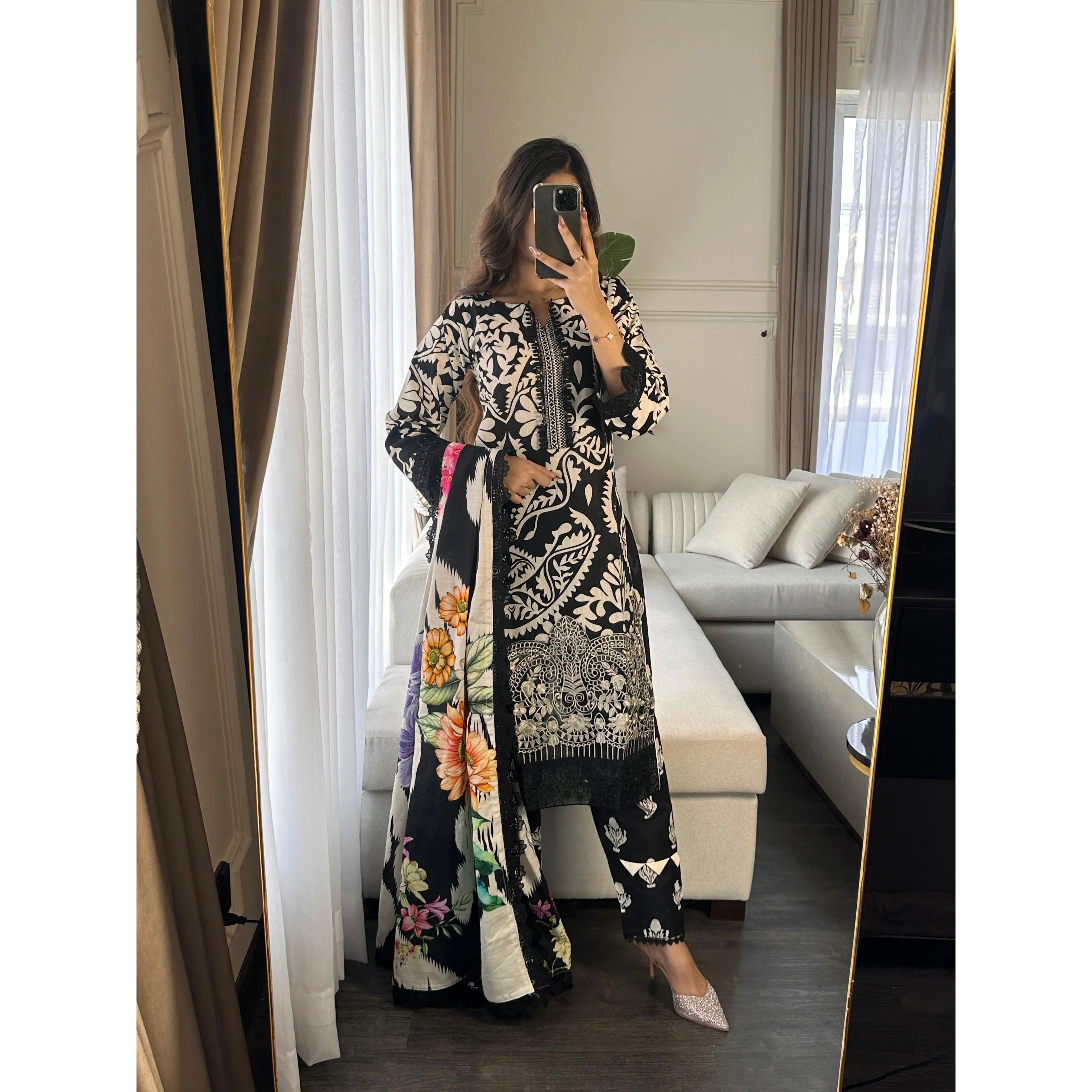3PC Stitched shalwar Suit Ready to wear DHANAK winter Wear with Dhanak dupatta HW-DH20