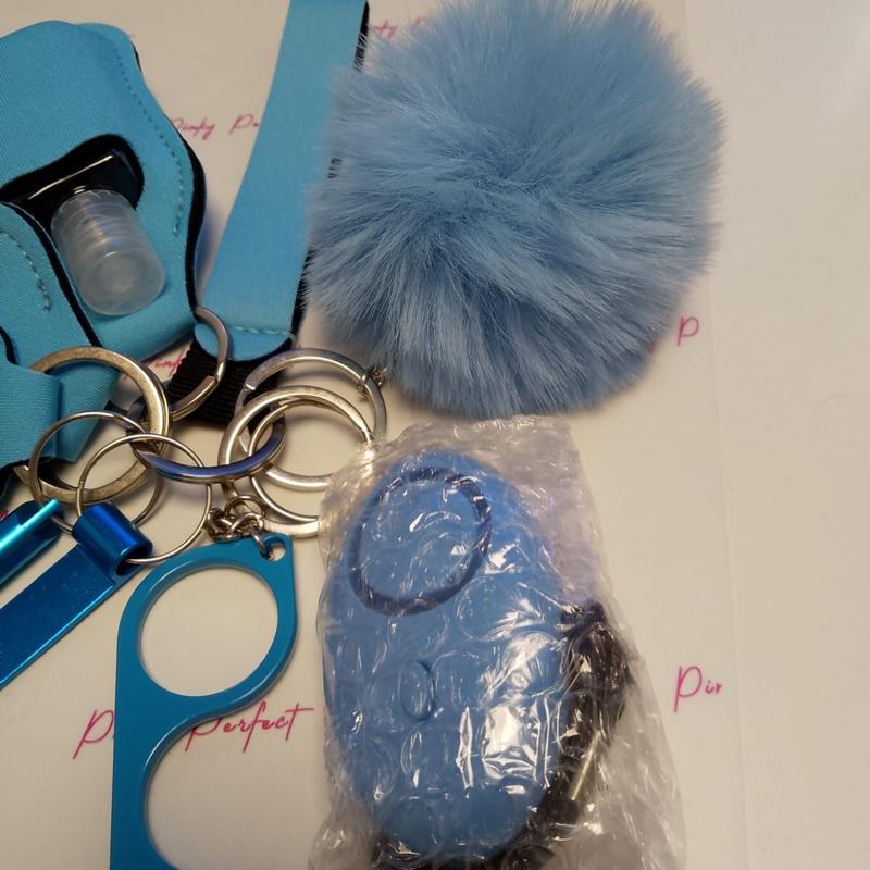 Pinky Perfect UK Legal Blue Safety Key Chain Set - Free Gift Inc 3