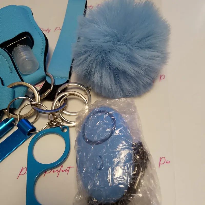 Pinky Perfect UK Legal Blue Safety Key Chain Set - Free Gift Inc 3