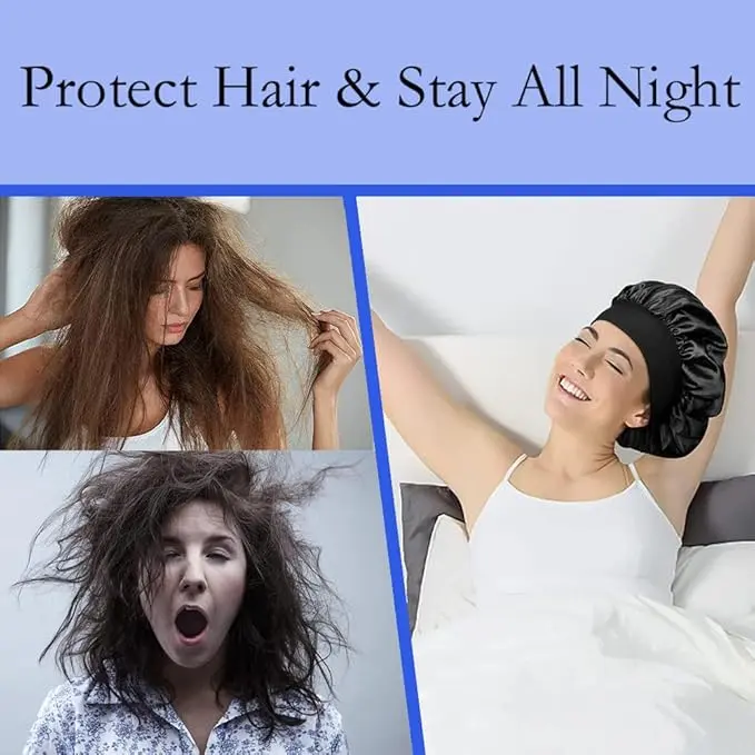 Soft Sleeping Cap DAY & Night Hat Big Hair Bonnets Head Cover for Women 2