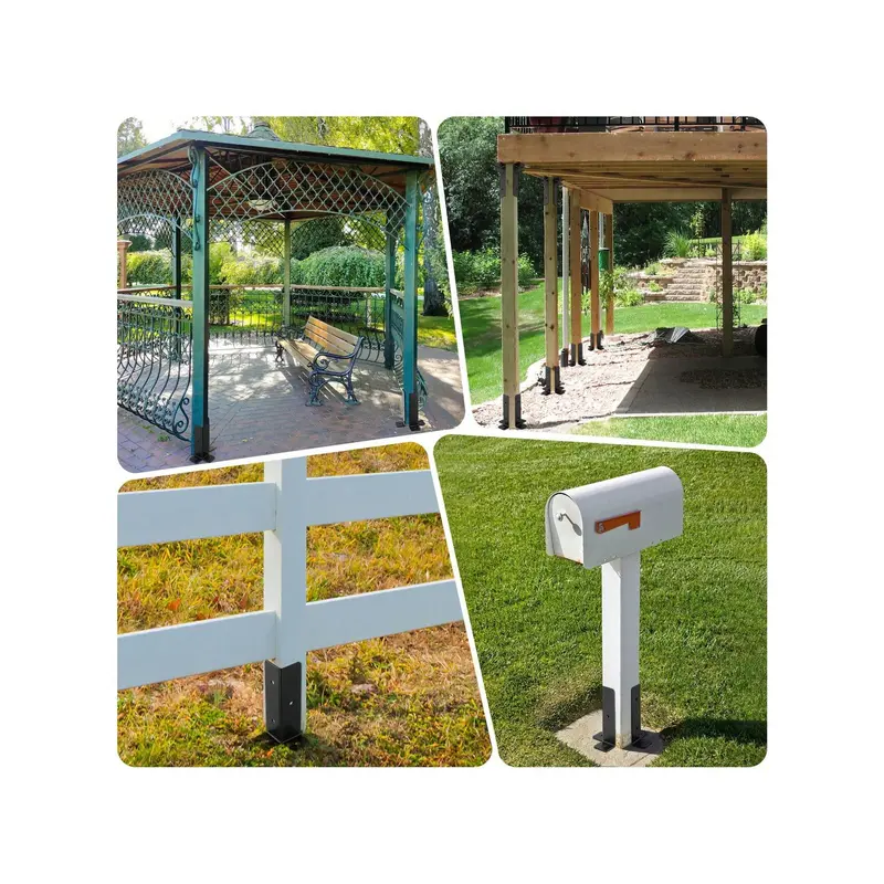 Versatile 8 - Piece Deck Post Anchor Set: Perfect For Multiple Post Sizes, Heavy - Duty Repair Solution 7