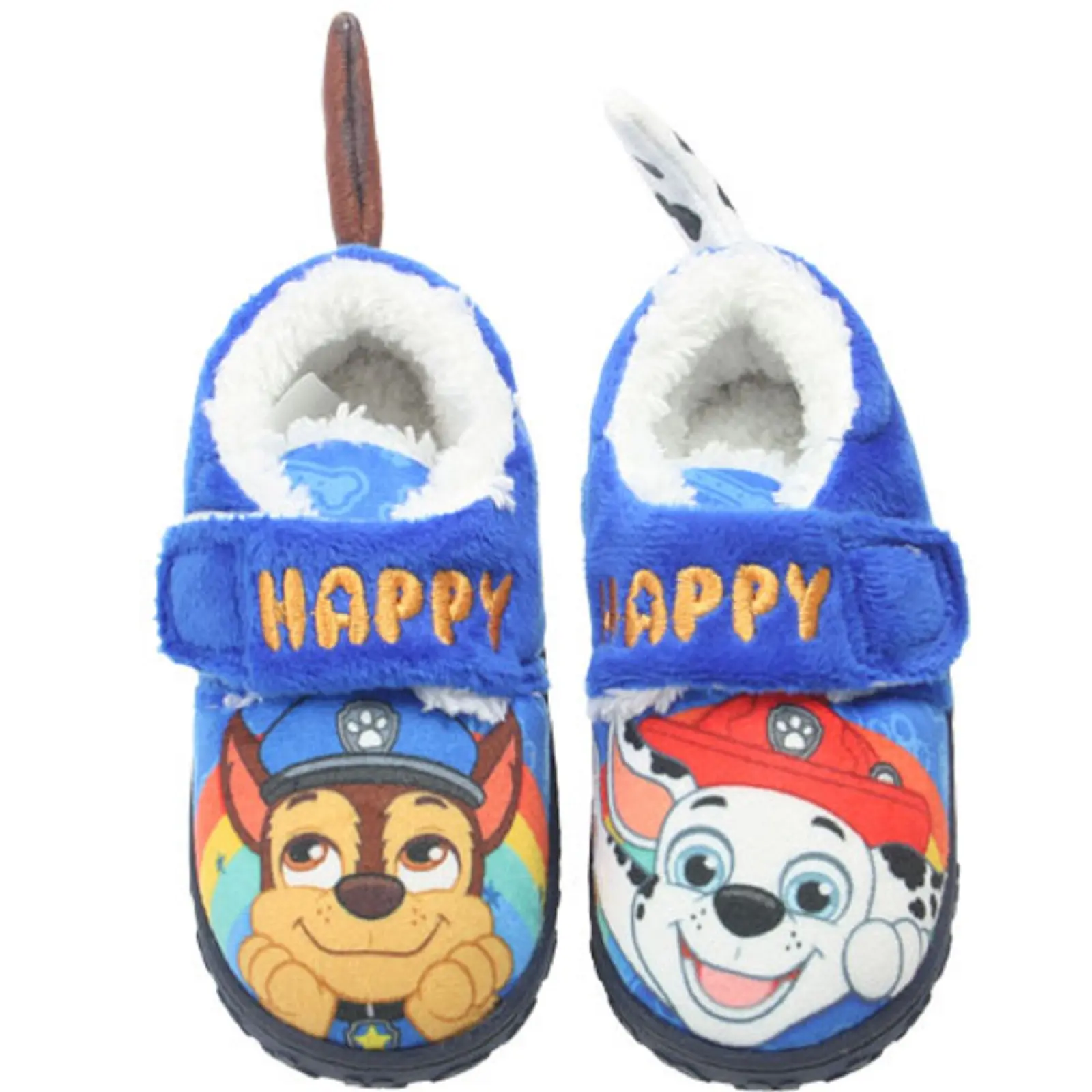 PAW PATROL CHASE AND MARSHALL 3D CHARACTER NOVELTY BOYS SLIPPERS UK SIZE 5-10