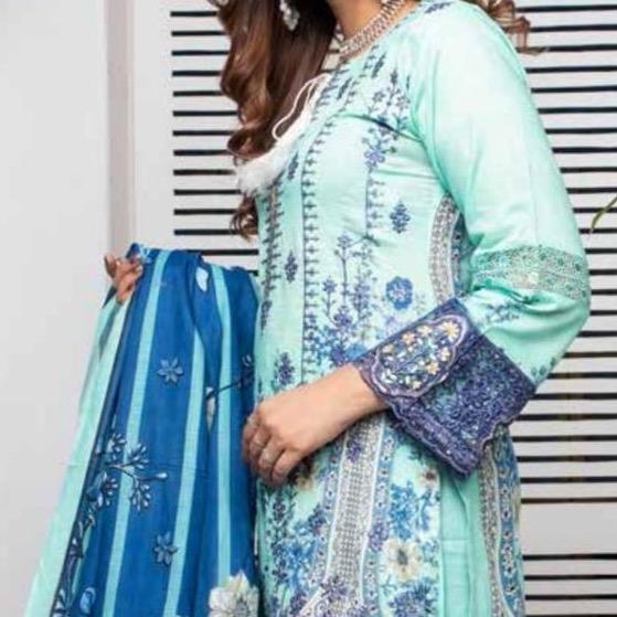 Munira Lawn D7 012 Printed and embroidered readymade suit chiffon dupatta  Casual Womenswear Summer Clothing 5