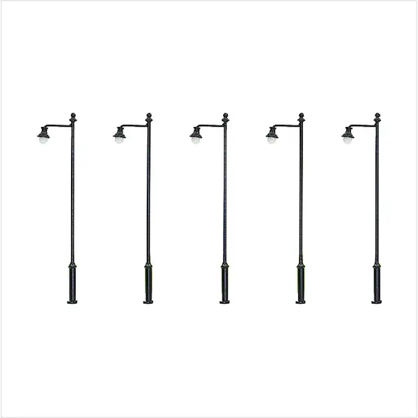 OO Scale | 3-Volt Ball Style Park Lamp (5 pack)