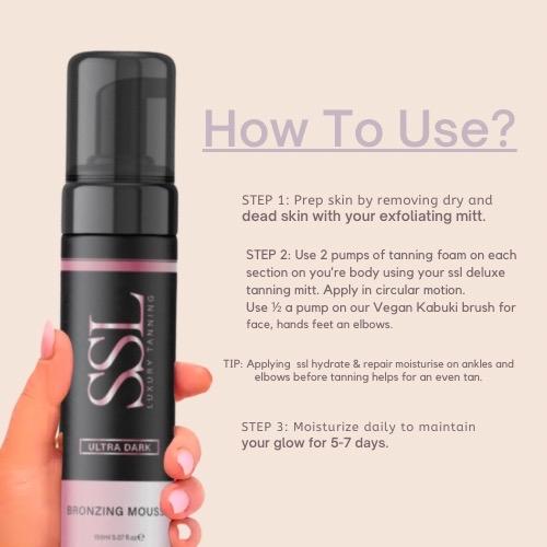 SSL Tanning Mousse - Natural DHA Formula, Quick Drying, Vegan Friendly Scent 3