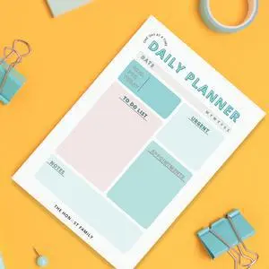 Daily Planner A5 - 50 pages - organisation planner pad - The Honest Family