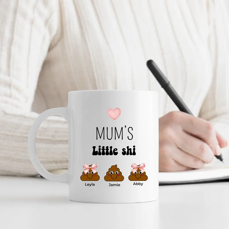Personalised Mum's Little Funny Mug, Mother's day Gift,Present for Mum, Wife, Friend, Colleague, 11 Oz Cup Drinkware, Reusable Tumbler,mam, mom, mama For Coffee or Tea at the Office, with Coworkers Reuse Washable Ceramic mugs sweary 4