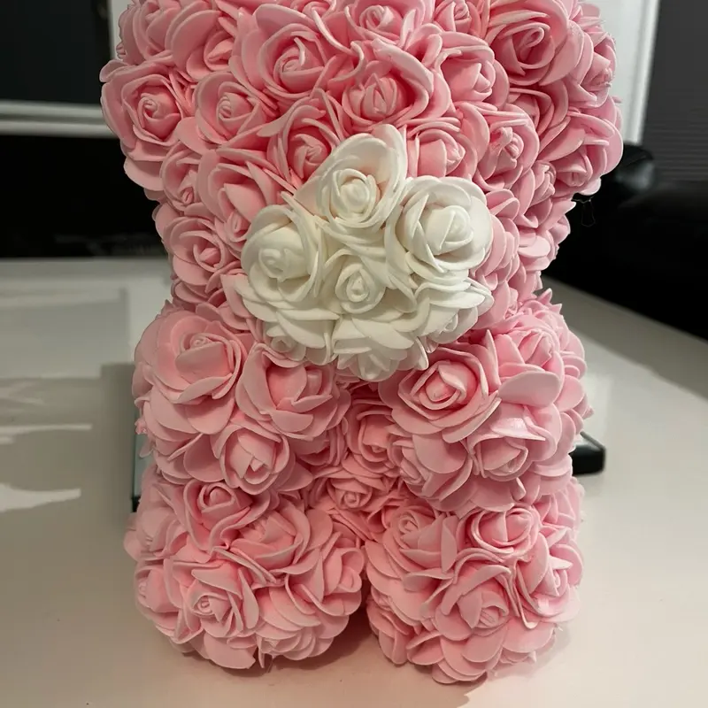 Personalized Rose Blush Flower Bear - Decorative and Functional Toy for Gift Giving 5