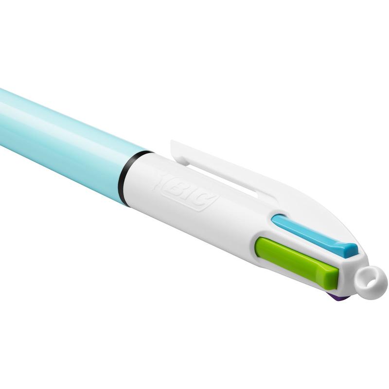 BIC 4 Colours Family Pen Pack of Retractable Ballpoint Pens with Four Ink Colours, Set of 4 (2 Mini, 2 Original) 3
