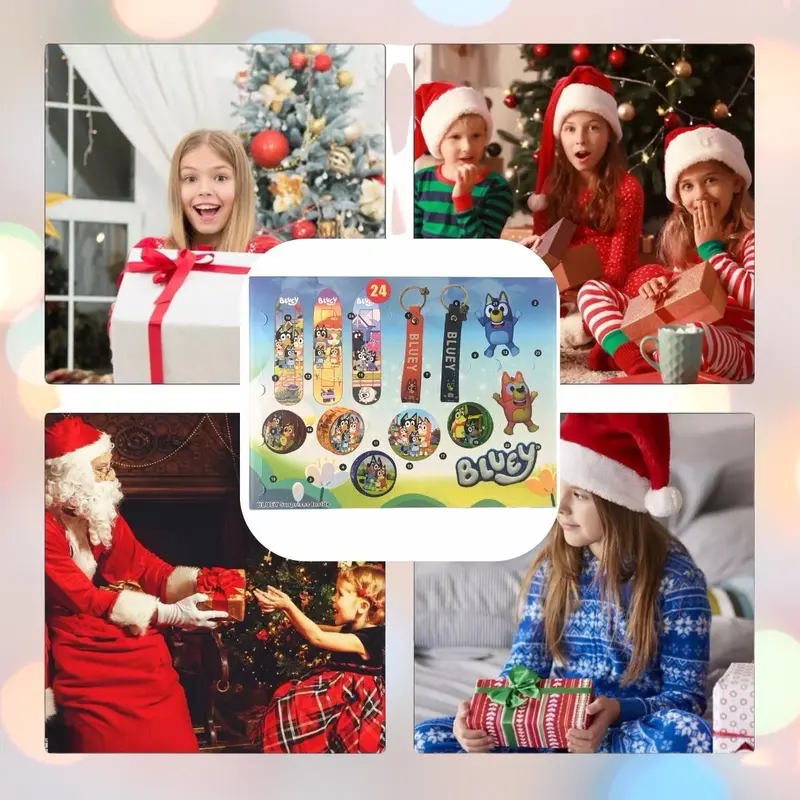 Christmas Advent Calendar 24 Pcs Toy Surprise Gift Box Cute Cartoon Anime Figural Model Gift Children's Holiday Gift Game Collectible 2
