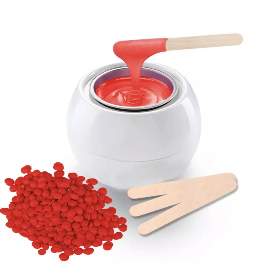 Multi-Purpose Hard Wax Beans for Hair Removal,Face,Body,Hands Painless Hard Wax Beans,Professional Wax Beads for Eyebrow,Armpit,Bikini,Back,Chest,Legs,Hair Removal 100G + 3Sticks,