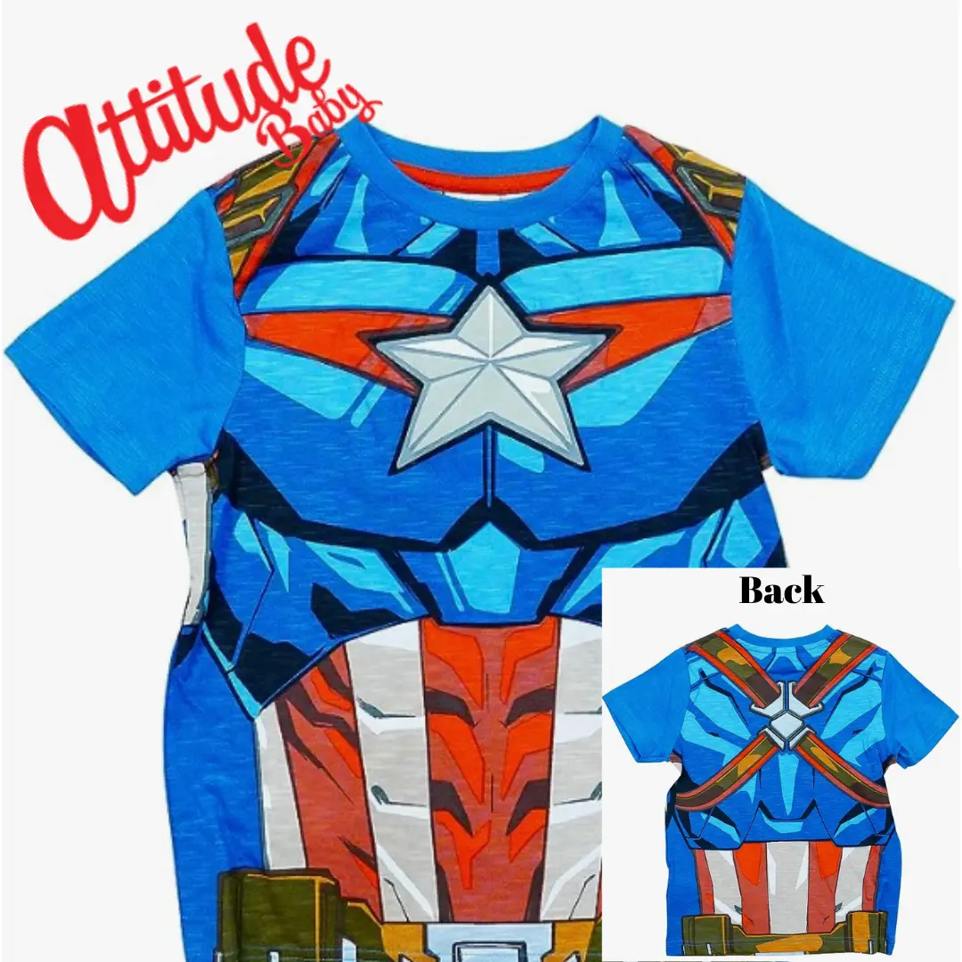 Captain America Children's T-Shirt - Kids Superhero Tee - Children's Boys Girls Clothing Clothes