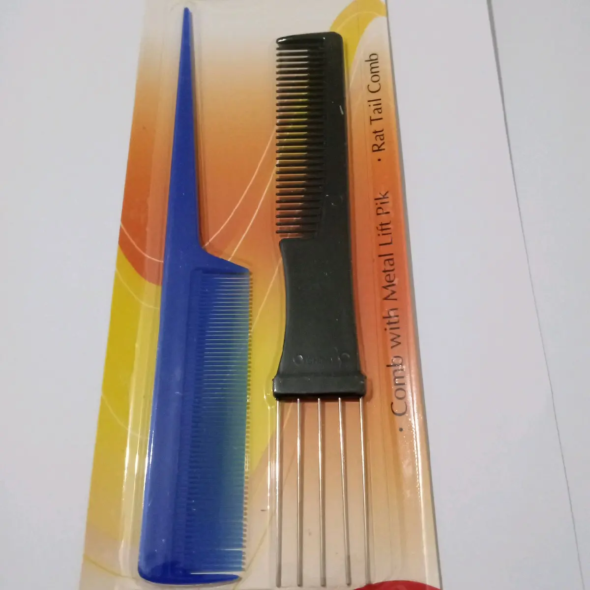 LQQKS Comb With Metal Lift Pik & Rat Tail Comb Set