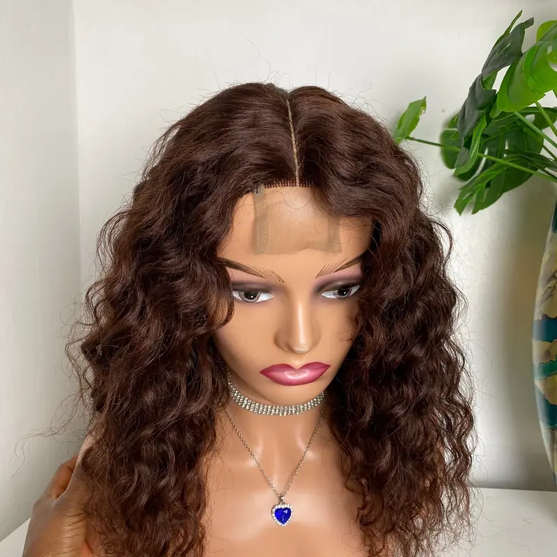 Human hair wig, Brown wig, Natural hair wig, women gift 5