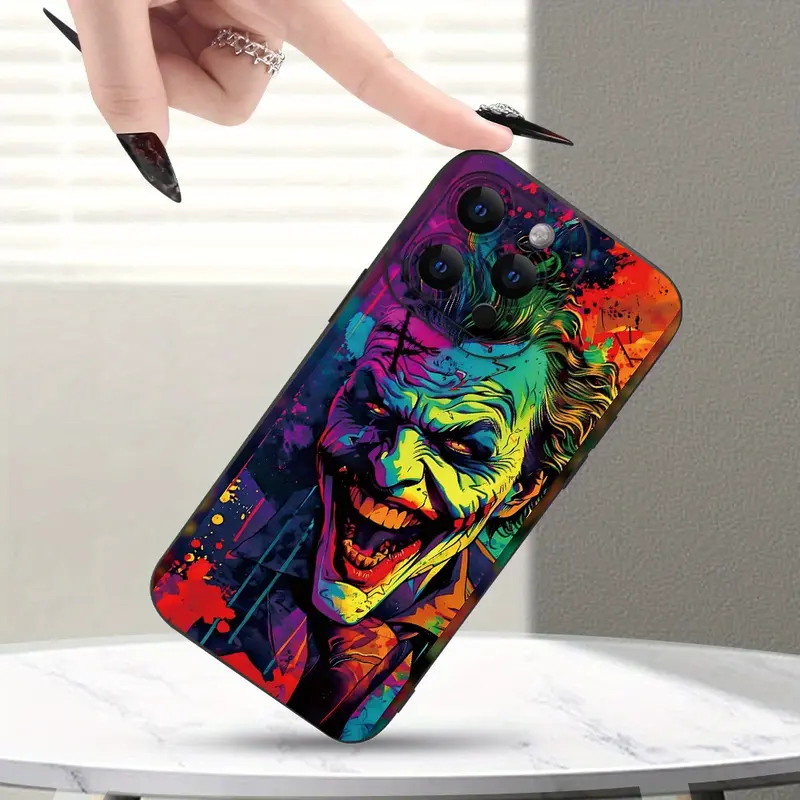 Fashionable, Popular,, Funny Clown Pattern Design, Lens protrusion protection, Compatible with For iPhone Series. Perfect Holiday Gift/Birthday Gift for Easter Day, Christmas Halloween Decoration/Gift for Birthday, Girlfriend, Boyfriend 7