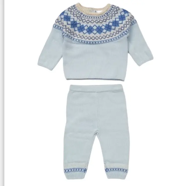 Baby Boys Knitted Two Piece Co Ord Set - Perfect for Winter