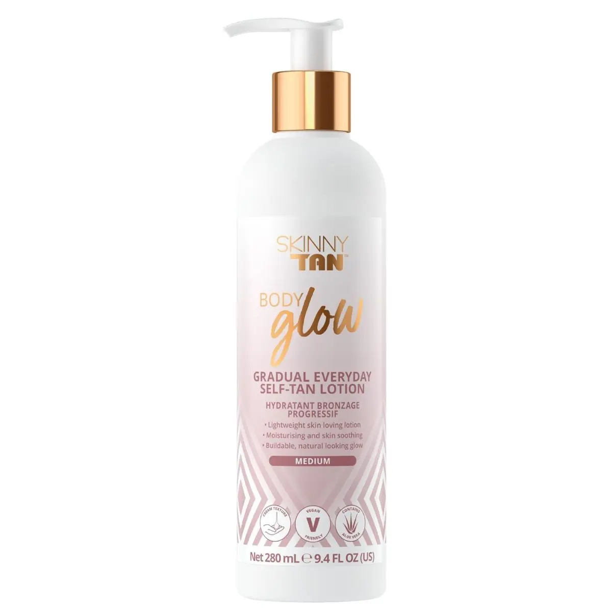 Skinny Tan Body Glow Moisturising Gradual Tan Lotion - Fake Tan Moisturiser, Cruelty-Free, Paraben Free & Vegan Tanning Moisturiser, Body Lotion with Coconut & Vanilla Aroma, 280ml Hydrating Moisturizing Scent Aloe Glycerin Radiant Comfort Moisturize