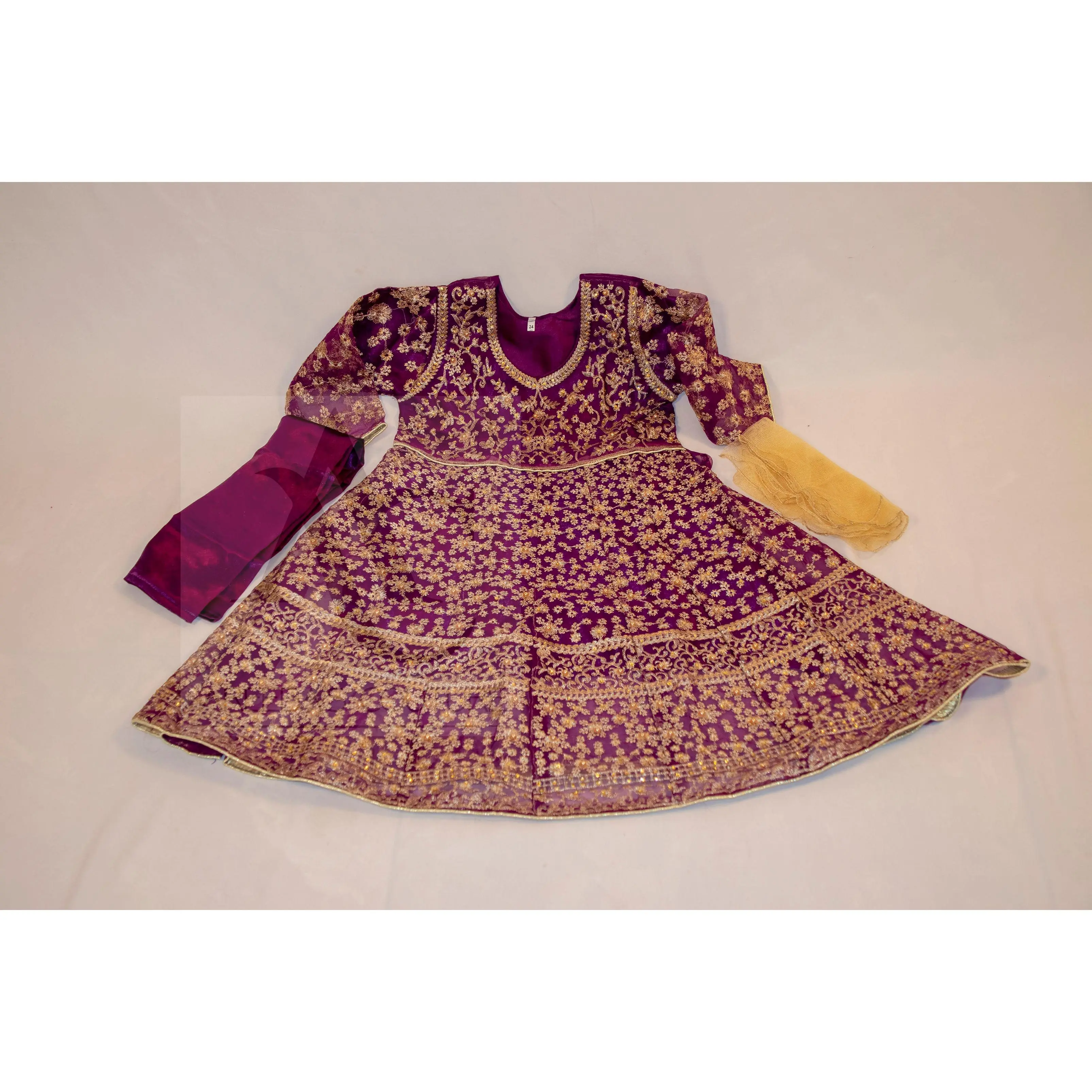 Heavy embroidered girls frock |Custom Design