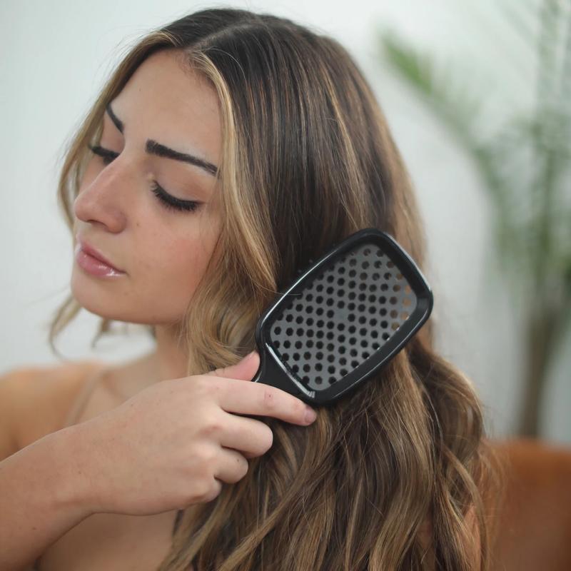 Detangling Hairdressing Comb Anti-Static Hollow Out Hair brush Scalp Massage Hair brush For All Hair Types Haircare Heatless tangleangel brush 7