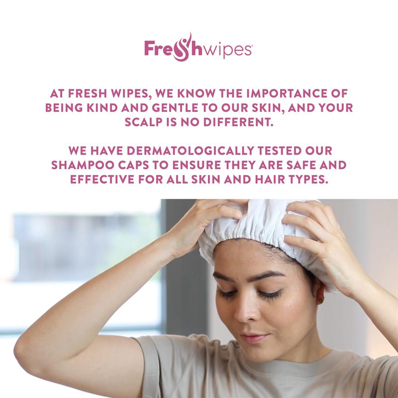 FreshWipes Rinse Free Shampoo Cap - an easy way to wash your hair without water! 3