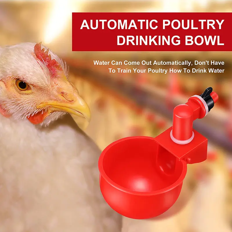 1PC Automatic Chicken Water Cup Waterer Poultry Drinking Bowl Feeder Drinker Tool 2