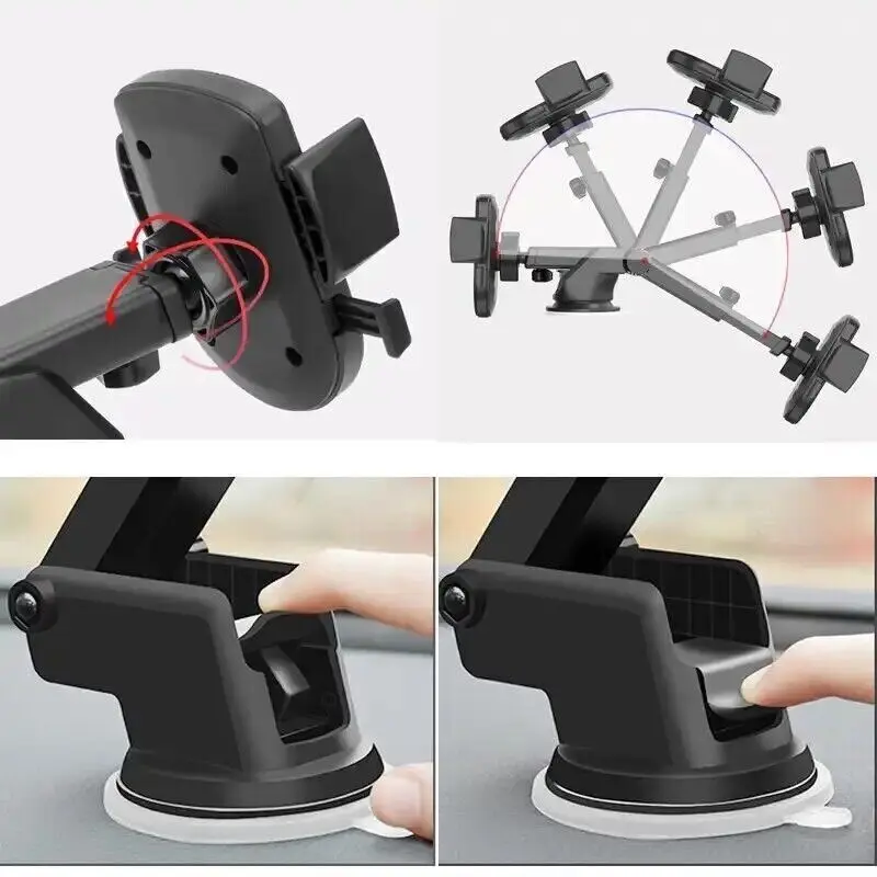 360 In Car Mobile Phone Holder Dashboard Suction Home Universal Mount Windscreen 2