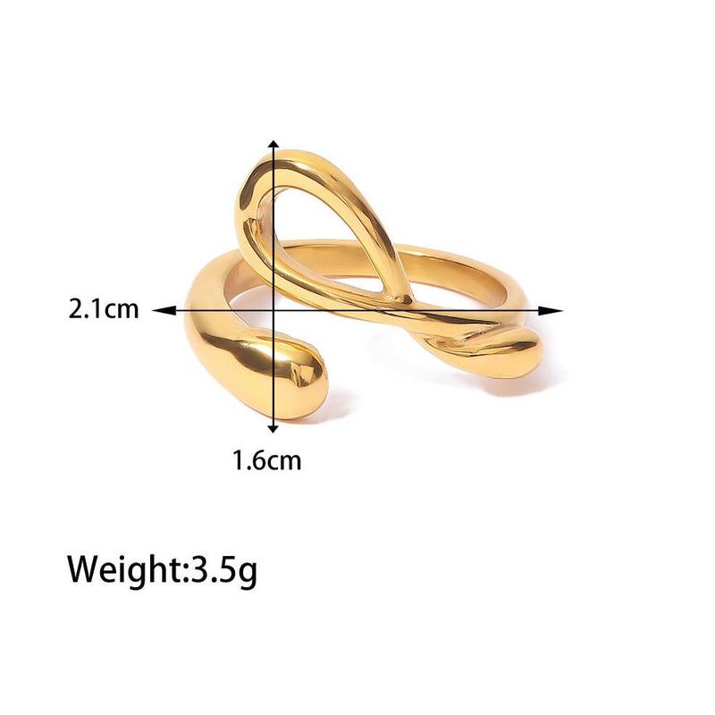 Lulu Statement Tie Ring / 18K Gold Plated 7