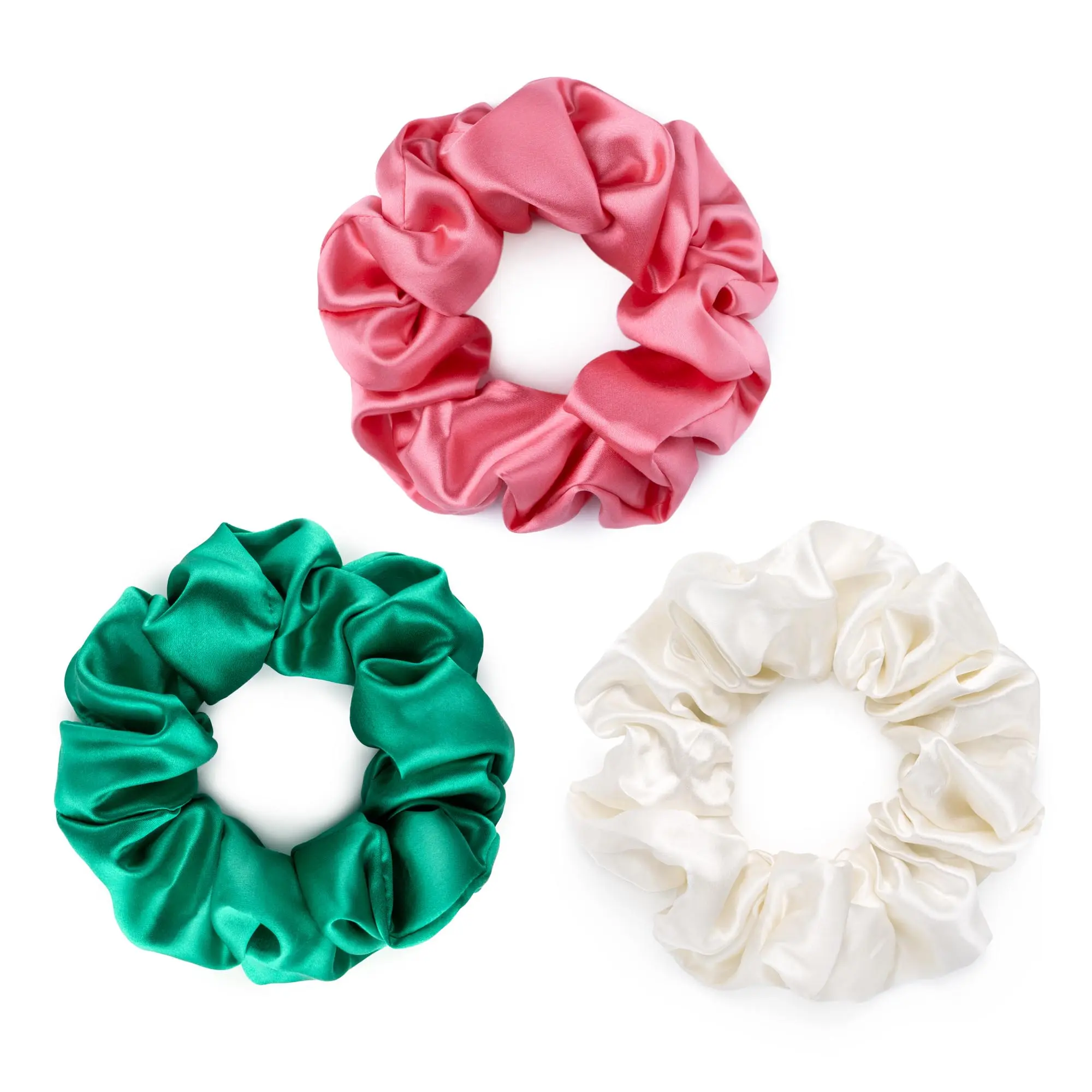 Silk Works London - Watermelon Sugar Pack of 3 Large silk scrunchies