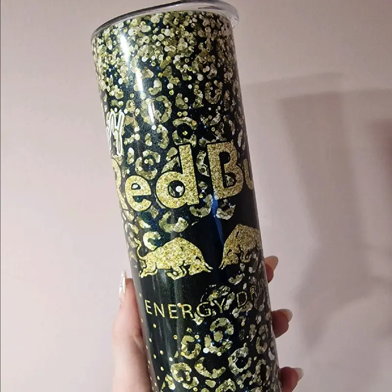 personalised red bull 20oz tumbler with straw custom tumblers 7