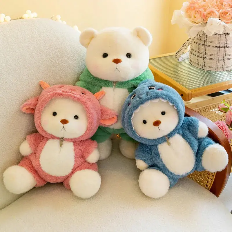 Kawaii Bear Plush Toy - Teddy Bear in Suit | Soft Stuffed Animal Doll for Kids & Adults