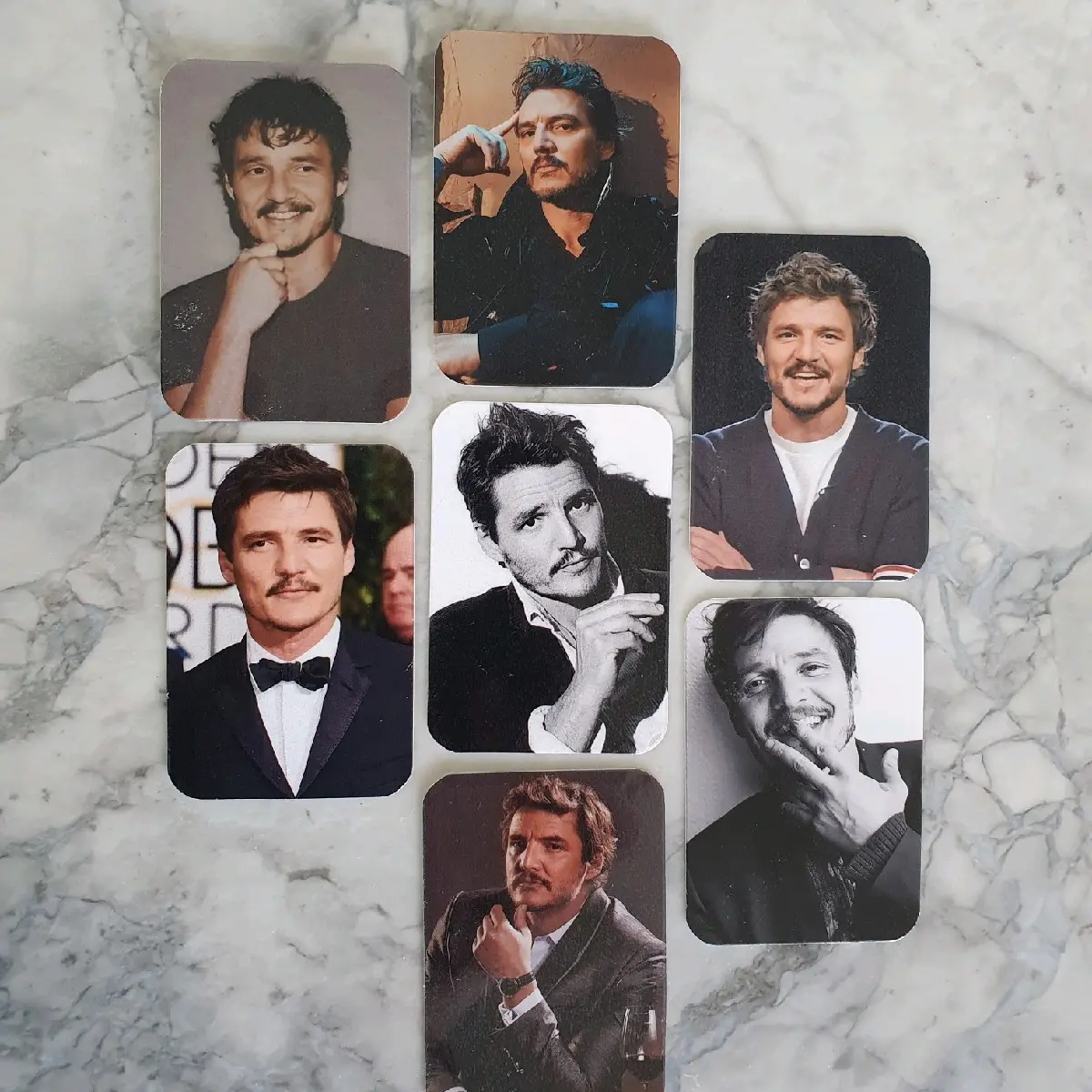 Actors Photocards set (7pcs in a set) - Henry Cavill, Mads Mikkelsen, Cillian Murphy, Pedro Pascal, Andrew Lincoln, Jensen Ackles, Jeffery Dean Morgan, Hugh Dancy, Oscar Isaac