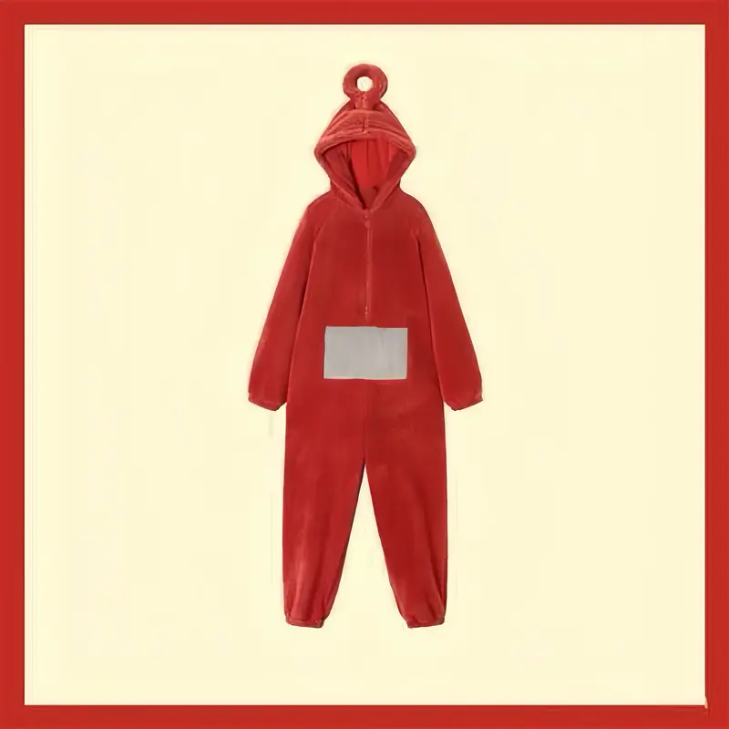 Teletubbies Onesies, Halloween Cartoon Cosplay Hooded Onesies, Super Soft Flannel Adult Pajamas, Cute Cartoon Teletubbies Onesies, Adult Pajamas, Nightgown, Pajamas Loungewear Menswear Nightwear Homewear 2